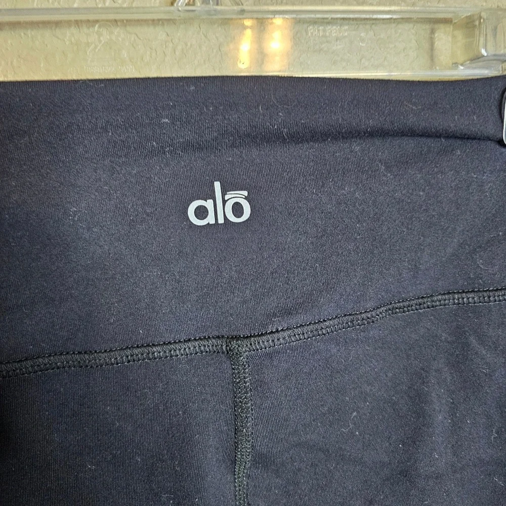 Alo Yoga Womens High Waist Leggings Black Size Medium Activewear